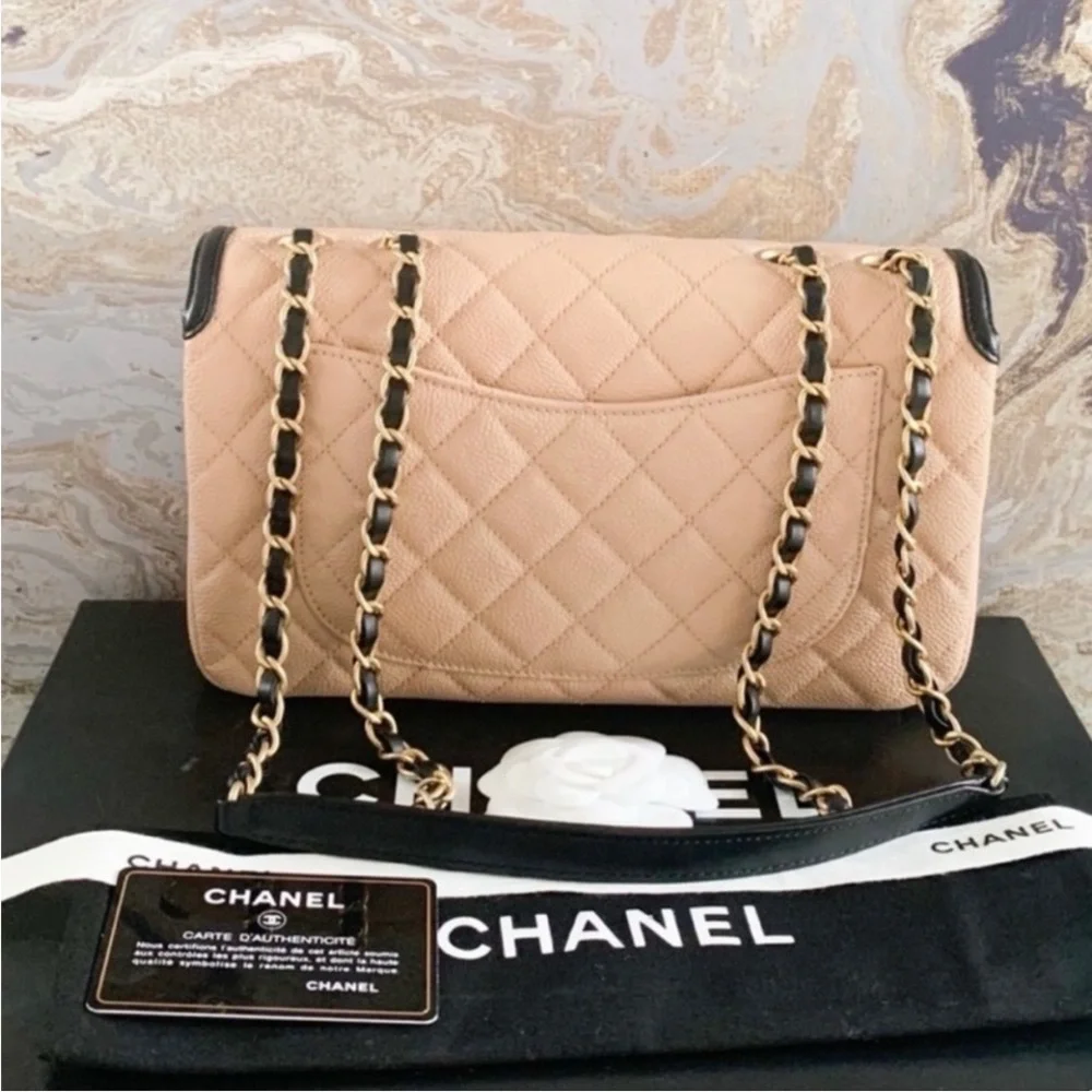 Authentic Chanel Medium Filagree Quilted Leather Bag